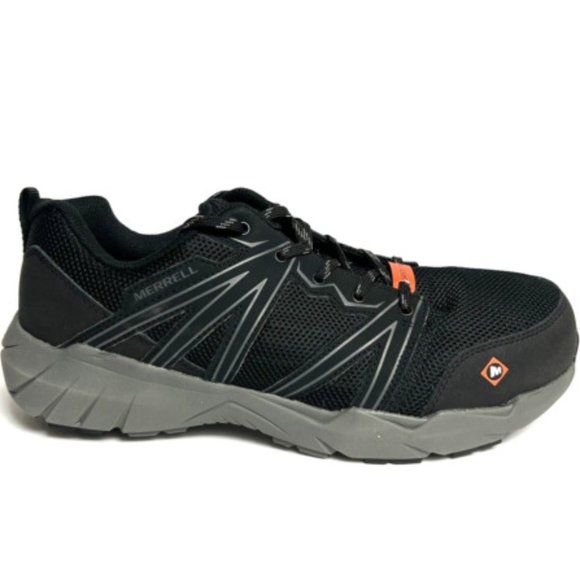 Merrell Mens Fullbench Superlite Aluminum Toe Sneaker Black 11WIDE